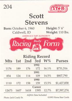 1993 Jockey Star #204 Scott Stevens Back